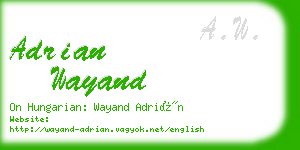 adrian wayand business card